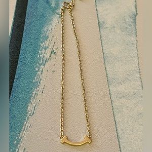 Authentic Tiffany & Co Gold Mini Smile Bracelet
